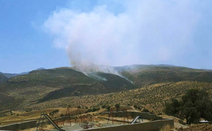 مانور سپاه پاسداران، آتش سوزی گسترده در کوهستان شاهو را در پی داشت