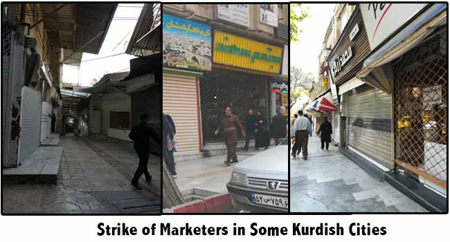 Strike of Marketers in Some Kurdish Cities