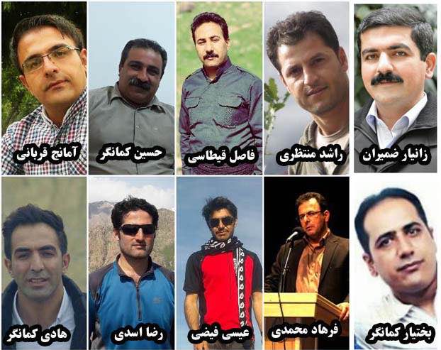 گزارش تحلیلی شبکه حقوق بشر کردستان درباره بازداشت‌‌ جمعی ده فعال کُرد در کامیاران و سنندج
