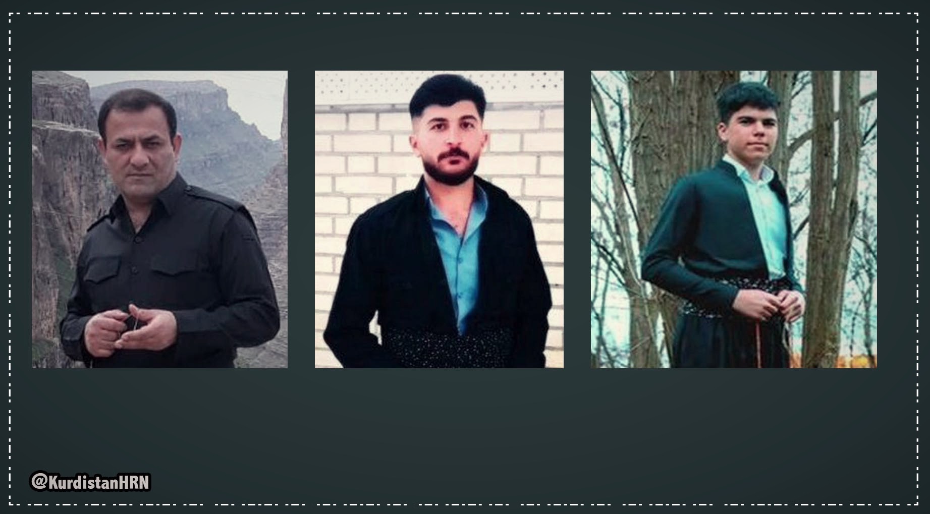 از راست: زانیار حسن‌زاده، معین ابوبکری و یوسف رحمانی