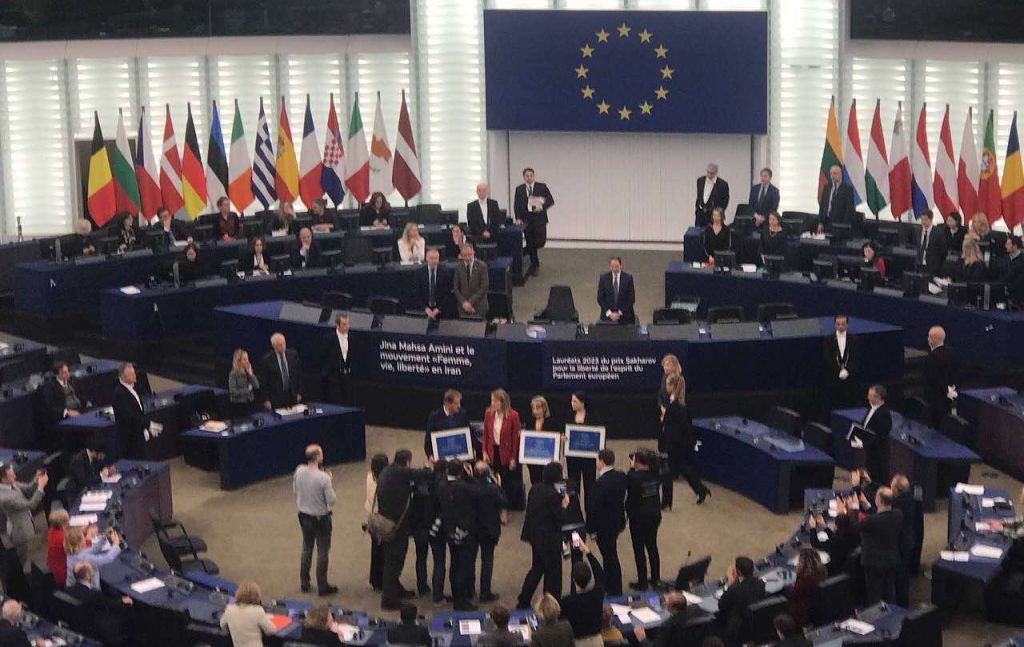 Sakharov Prize 2023 awarded to Jina Mahsa Amini, Women Life Freedom in EU Parliament