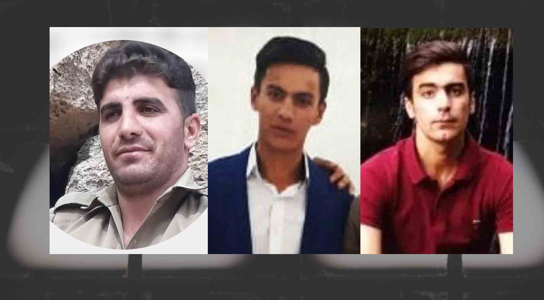 از راست؛ عمر حسینی، علی حسینی و امید شهداد